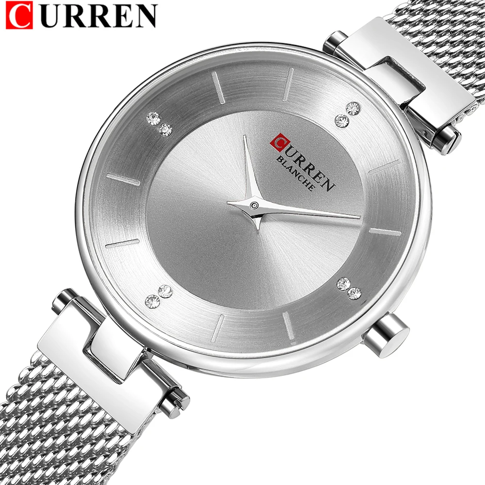 

CURREN 9031 Womens Wristwatches Slim Fashion Quartz Watch Stainless Steel Mesh Strap Female Clock Relogio Feminino High Quality