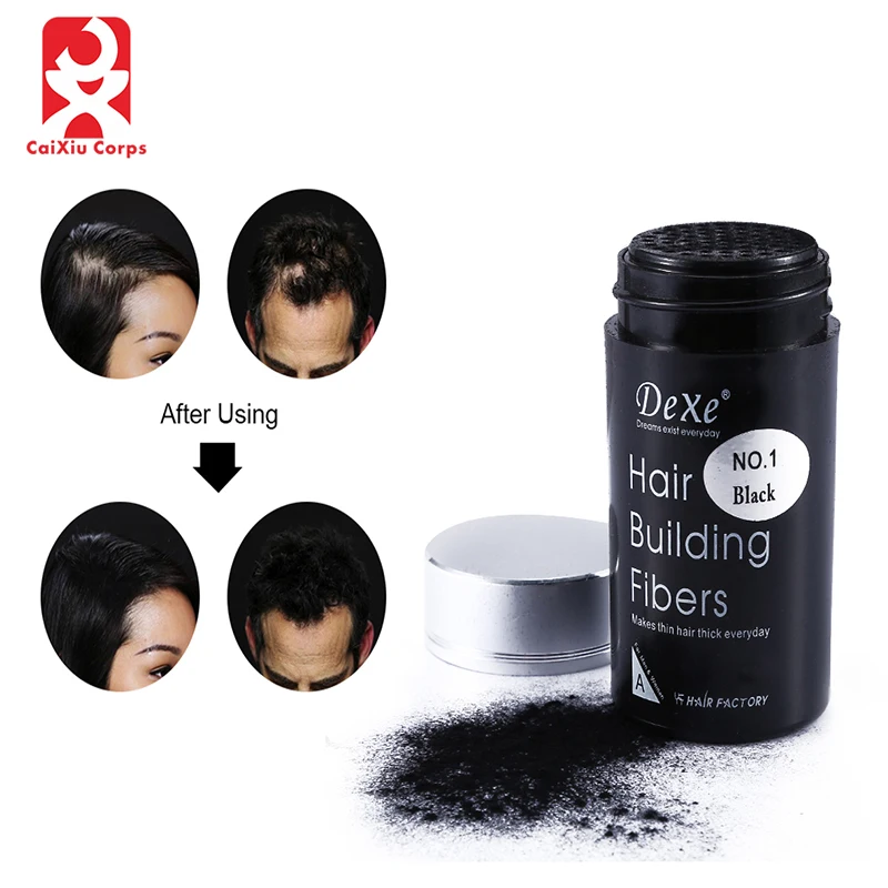 

Hot selling 12 colors Dexe Hair Building Fibers, only 5 second get your hair back! Hair Fibers