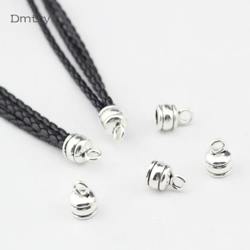 

Dmtry 20PCS 20% Off Bracelet Jewelry Wholesale Necklace Leather Cord End Caps End Connector Making DIY Jewelry Findings LC0087