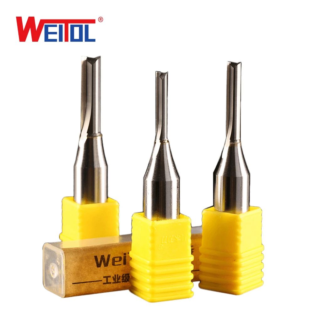 WeiTol 12 7 мм TCT две канавки прямые биты Деревообрабатывающие инструменты CNC фреза