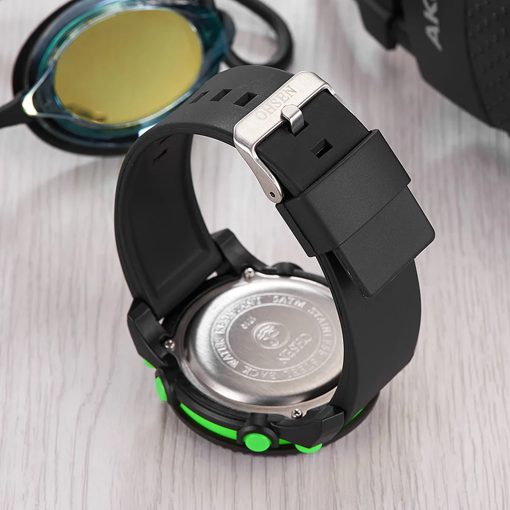 Orologe Топ Uomo модный бренд OHSEN светодиодный цифровые часы мужские 50 м водонепроницаемые спортивные часы с резиновым ремешком Мужские наручные часы Hombre Relogios