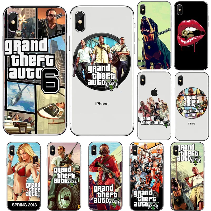 Rockstar gta 5 Grand Theft Новое поступление мягкий чехол для телефона из ТПУ iPhone 11 11pro MAX 8 7 Plus