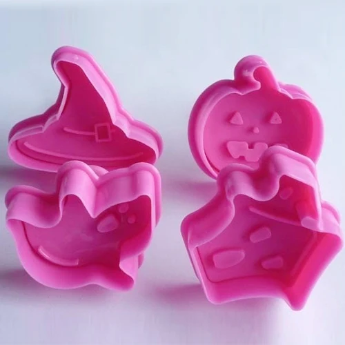 

Special low 4pcs/set Halloween Pumpkin Fondant Cake Cookie Chocolate Mold Cutter Modelling Tools
