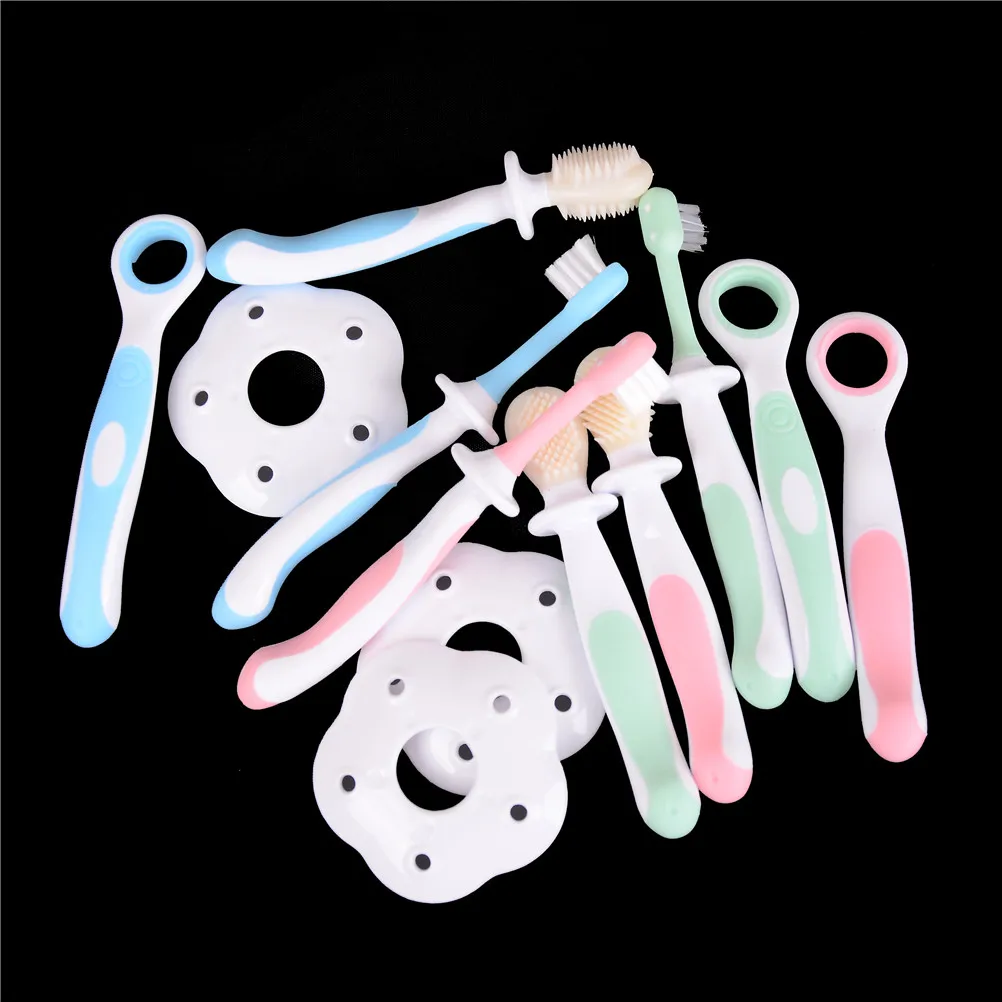 

Child Tooth Care Silicone Toothbrush BABY Soft Bendable Teether Training Toothbrush Brush For Infants 3Pcs