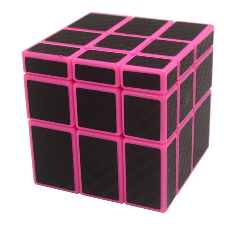 Z cube 14 видов скоростная наклейка из углеродного волокна "Кубики" Волшебный куб Cubo Magico головоломка игрушка для детей подарок игрушка для взрослых - Цвет: Irregular rose cube