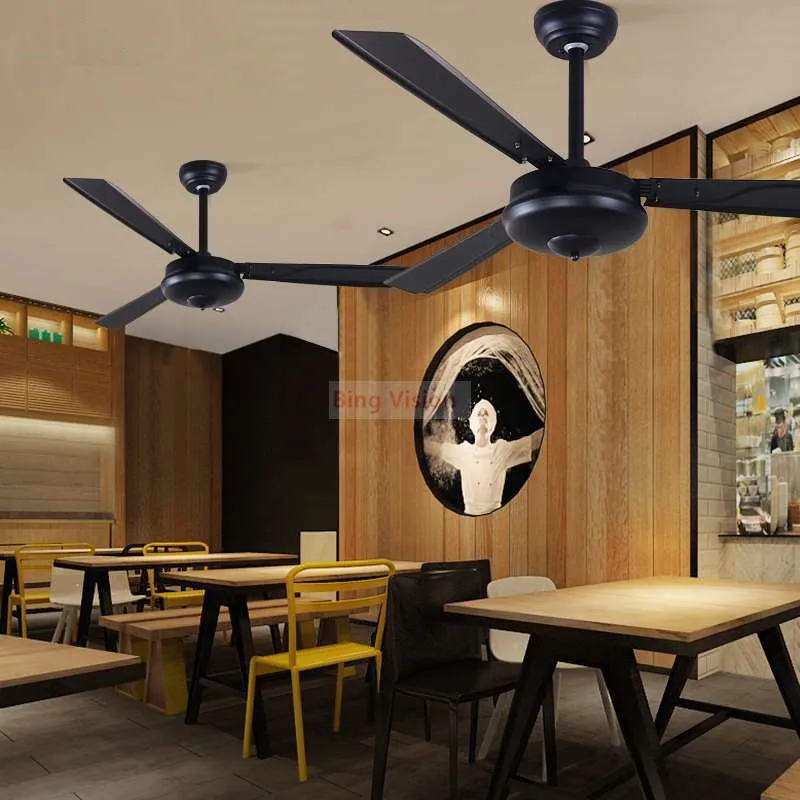Американский промышленный стиль потолочный вентилятор роскошный Ресторан домашний потолочный вентилятор американский стиль простой бытовой потолочный вентилятор без крышки