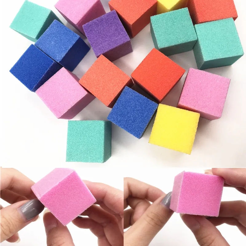 

1 Bag Colorful Sanding Sponge Nail Buffers Files Grinding Polishing Nail Art Tool Mini Irregular for UV Gel Polish Nail File DIY