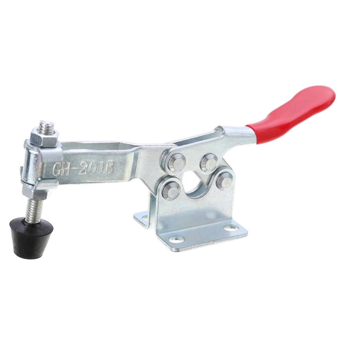 4pcs GH-201B Horizontal Toggle Clamp 90Kg 198Lbs Holding Capacity Quick Release Hand Tool Set