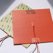200 мм X 200 мм, 400 Вт@ 240 в, w/NTC 100K Термистор, Keenovo силиконовый нагреватель 3D-принтер нагреватель, heatкровать, гарантия качества первого класса