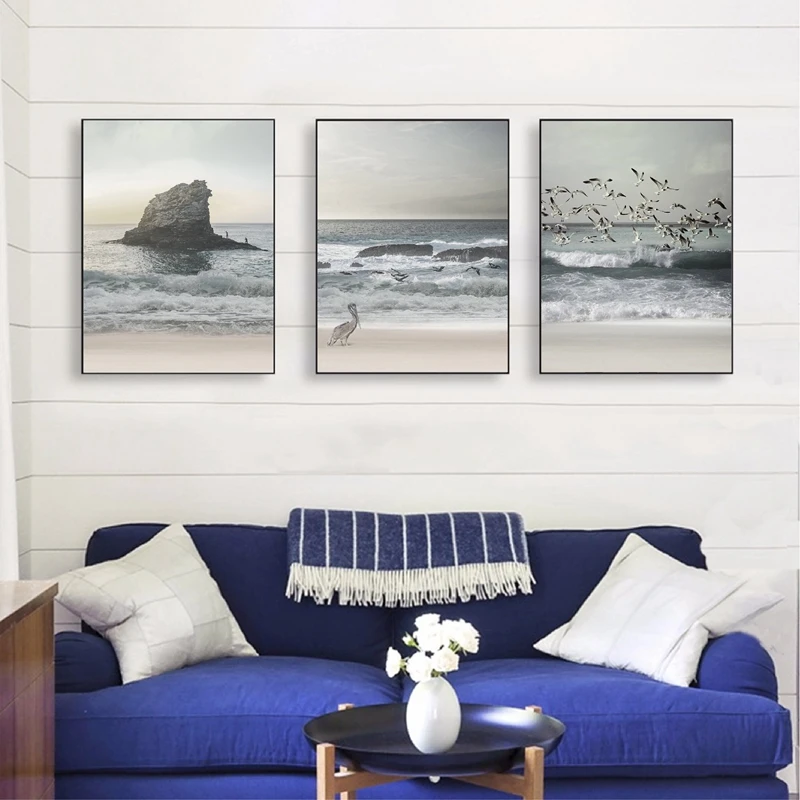 ocean wall art canvas print living room decor