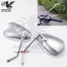 sliver chrome motorbike side mirrors for Harley yamaha vespa scooter accessorie side mirror motorcycle rearview mirror