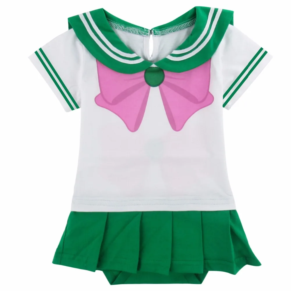 

Newborn Baby Girls Sailor Jupiter Costume Bodysuit Kino Makoto The Japanese Anime Cosplay 0-24 Months