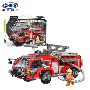 

XINGBAO 03028 City Series The Airport Fire Truck Set Building Blocks Bricks Kids Toys Compatible Birthday Gifts