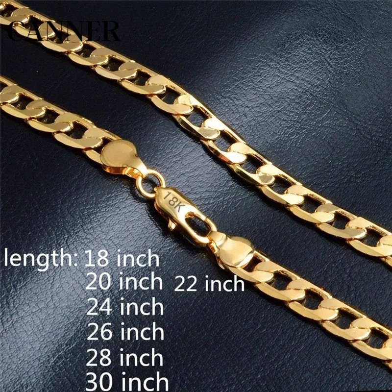 Canner модное мужское ожерелье в стиле хип-хоп, цепочки золотого цвета, кубинская цепочка, длинное ожерелье для мужчин и женщин, ювелирное изделие, подарок