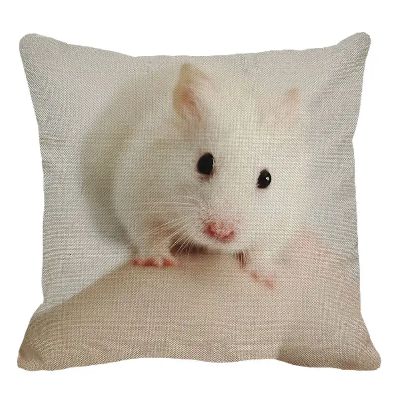 XUNYU забавные животные маленькая мышь наволочка пледы льняная Наволочка Чехол для диванных подушек украшение кровати наволочка 45x45 см C0058