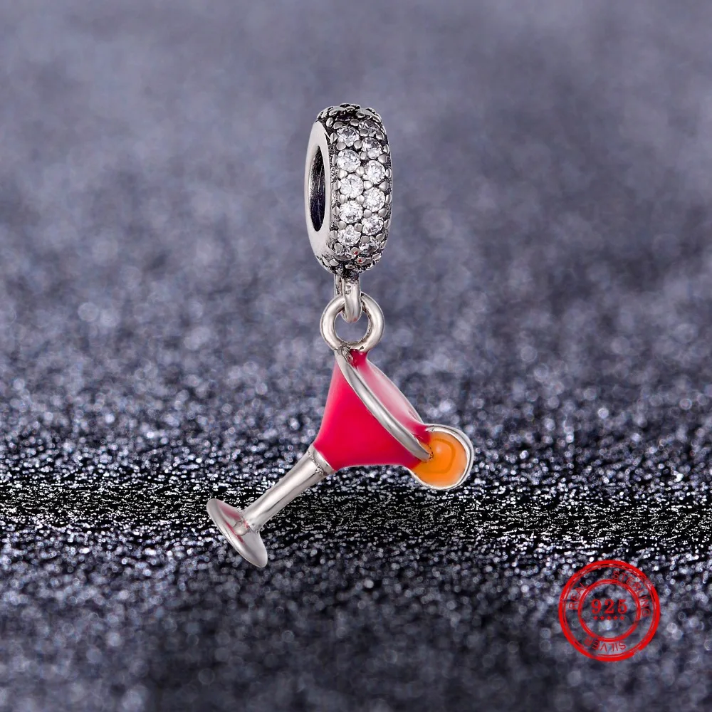 

925 sterling silver bead pendant bow love heart shaped European beads DIY charm bracelet necklace making mother's day gift