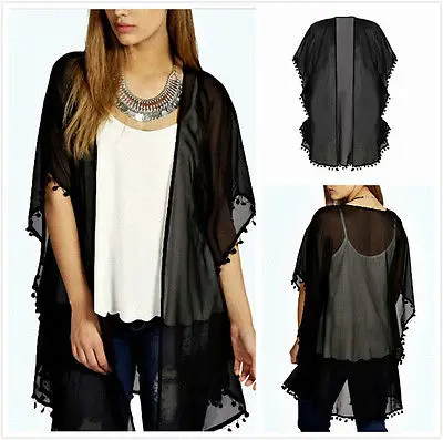

Womens Boho Lace Floral Crochet Chiffon Cardigan Coat Jacket Kimono Shirt Kaftan