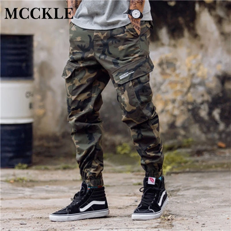 MCCKLE/для мужчин Мульти Карманы Хлопок Военная униформа брюки карго 2019 Весна мужской моды Дамские шаровары человек свободные брюки плюс
