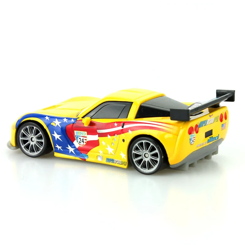 Disney Pixar Cartoon Car Американский гонщик Jeff Gorvet 1:55 масштаб литье под давлением
