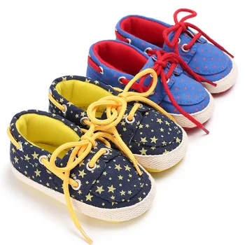 

Spring and autumn new baby casual shoe infant canvas baby girl first walkers 2color shoe soft sole dot star newborn toddler shoe