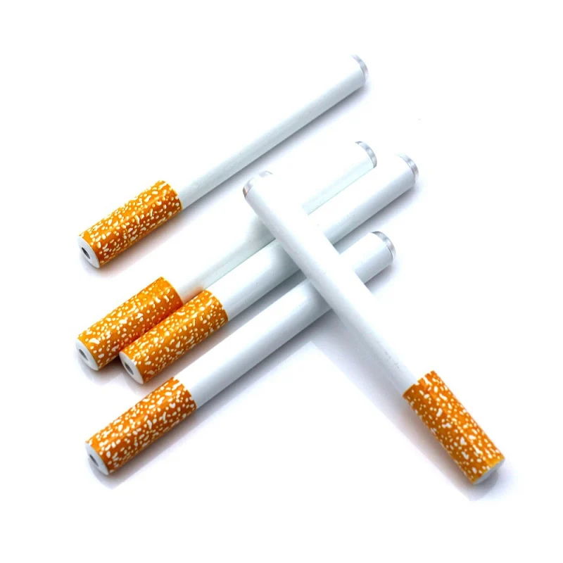 

5PCS/Set Grinder Smoking Pipes Cigarette Shape Metal Tobacco Shisha Pipes Sniffer Health Smoking Stand Smoke