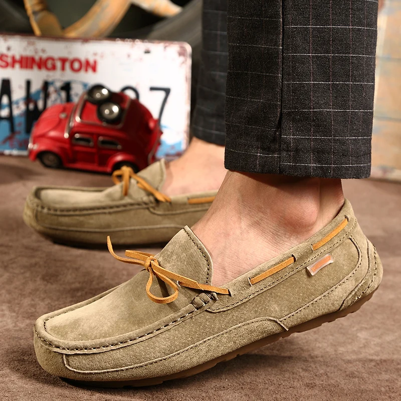 2019 Spring Summer Men Moccasin Loafers Casual Genuine Leather Driving Shoes Slip On Boat Shoes Moccasins For Man
