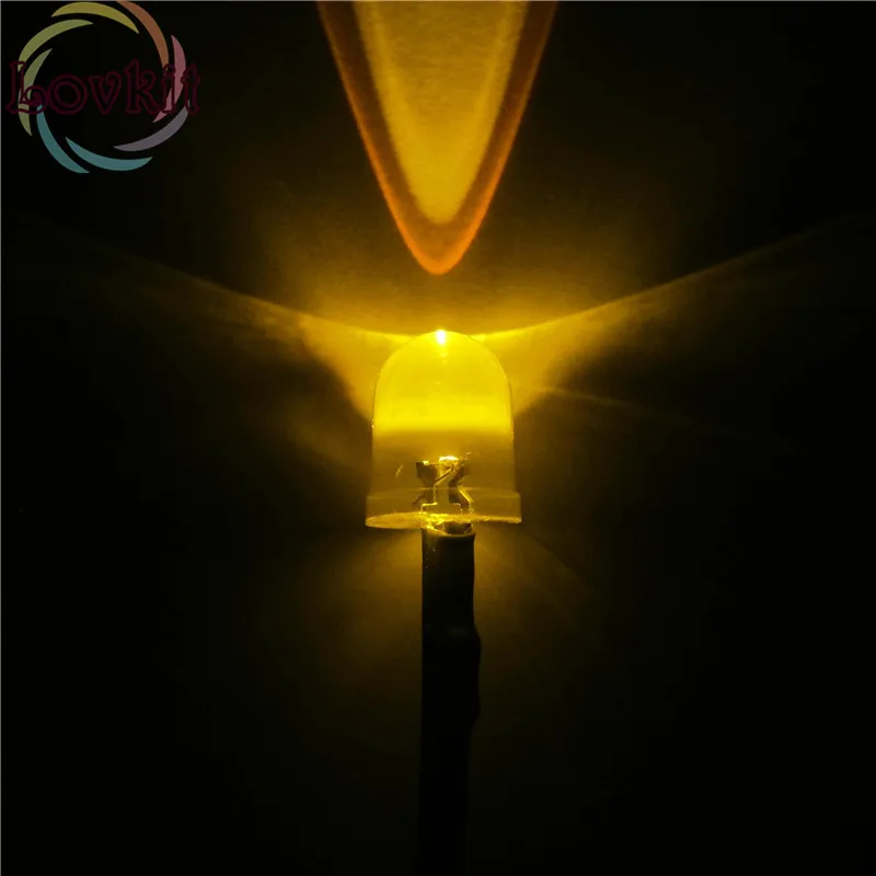 

20pcs 10MM Round Top Yellow Leds Pre-Wired Resistor 12v DC 20cm LED Light Emitting Diod For Car DIY High Quality HOT SALE