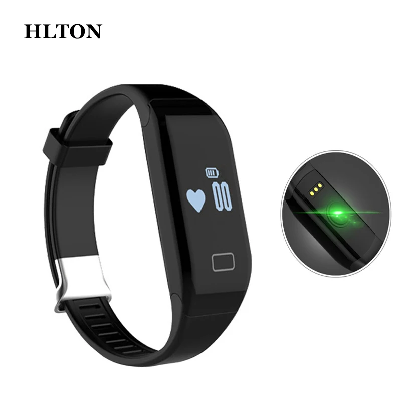 HLTON водонепроницаемый браслет сердечного ритма фитнес измерение сна и калорий отслеживатель Шагомер умный Браслет bluetooth-часы для IOS Android