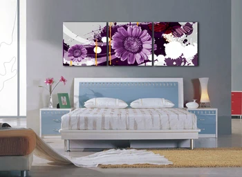 

Modern purple flowers Canvas Painting Wall Art Picture Wall Pictures For home decoration No frame wholesale is welcomed