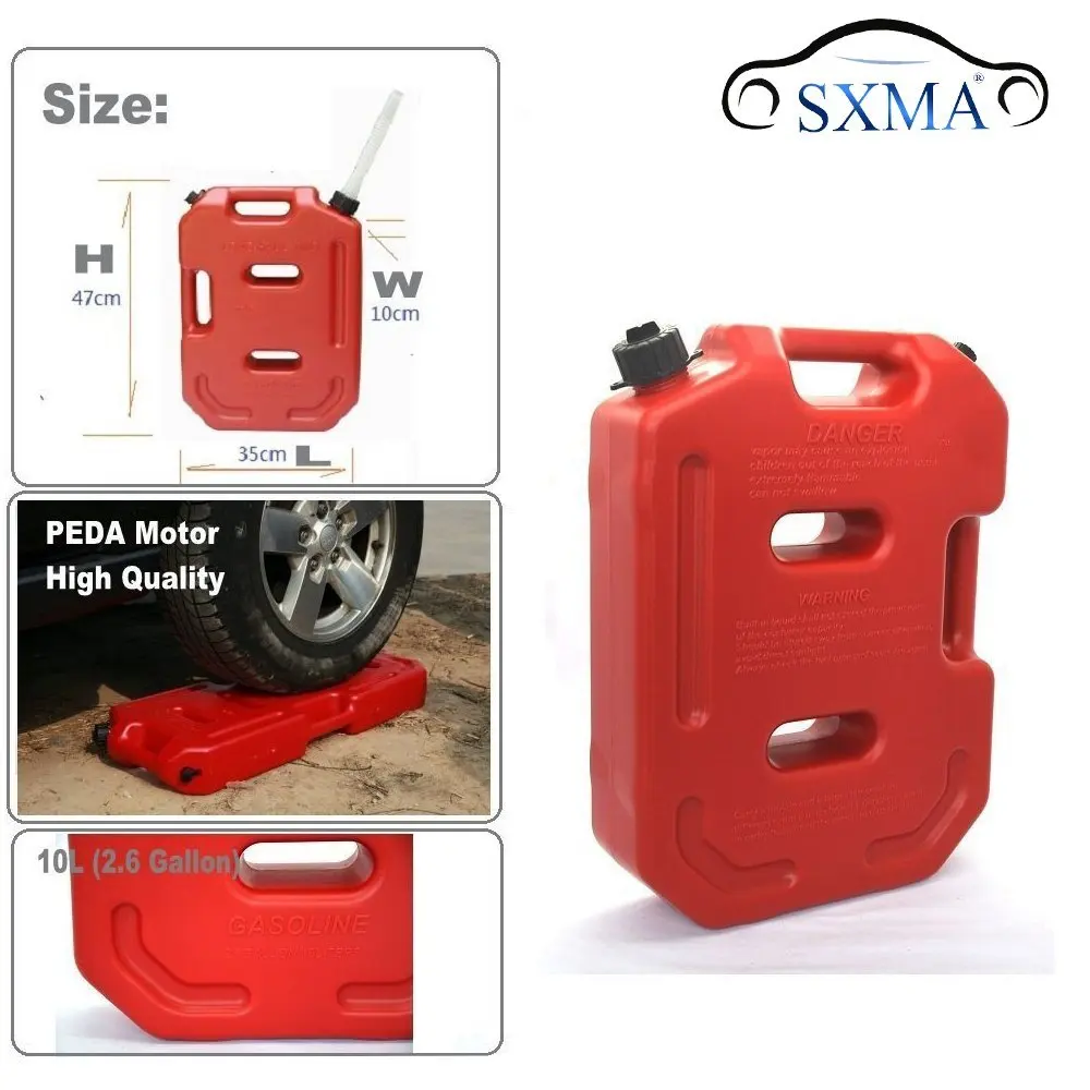 BESTSXMA Fuel Tank Cans Spare 2.6 Gallon Portable Fuel Oil Petrol