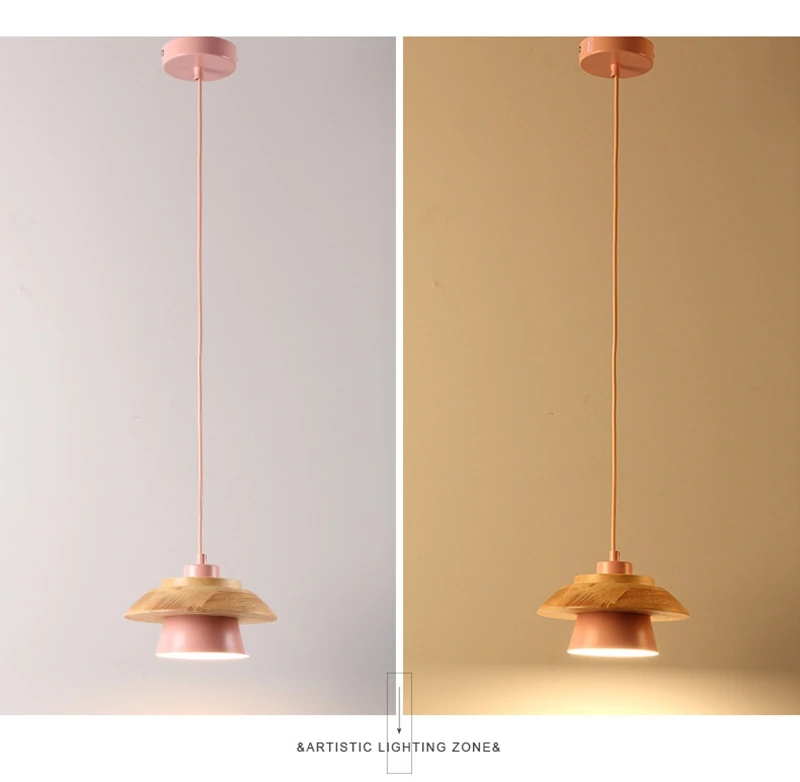 Modern Bedroom Pendant Light Home Indoor Lighting Decoration Hotel Room Pendant Lamp Aluminum Wood E27 Lamp Holder (13)