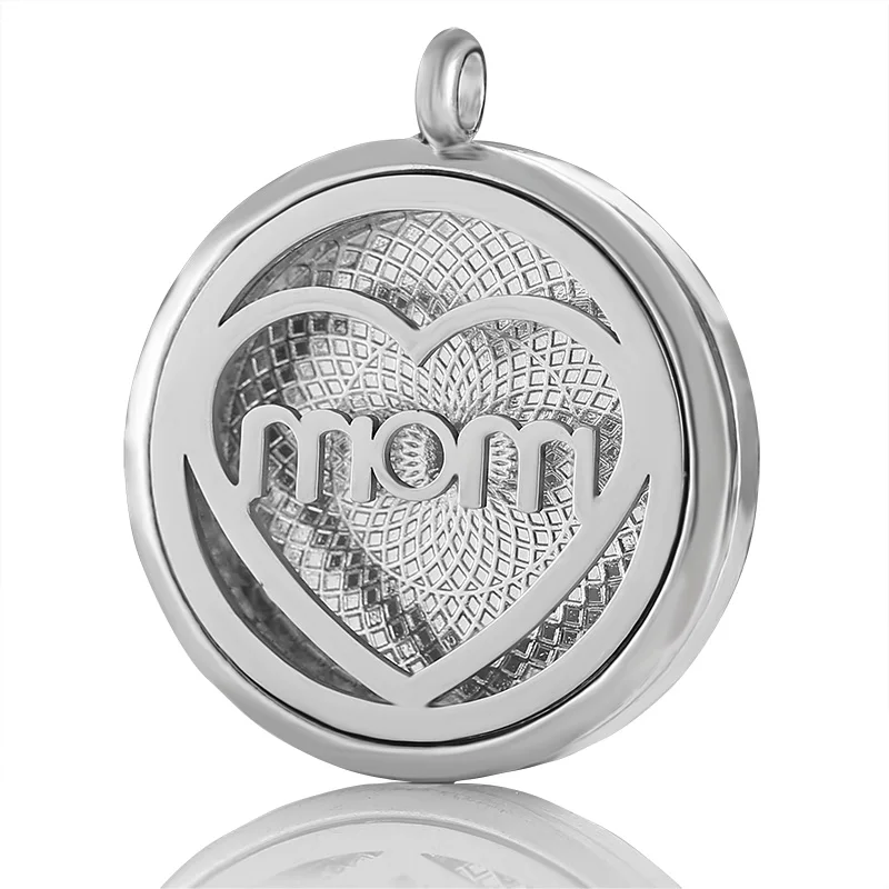 

MODKISR New Listing High Quality 35mm Perfume Freshener Diffuser Magnet Stainless There Is A Moon In My Heart Necklace Jewelr