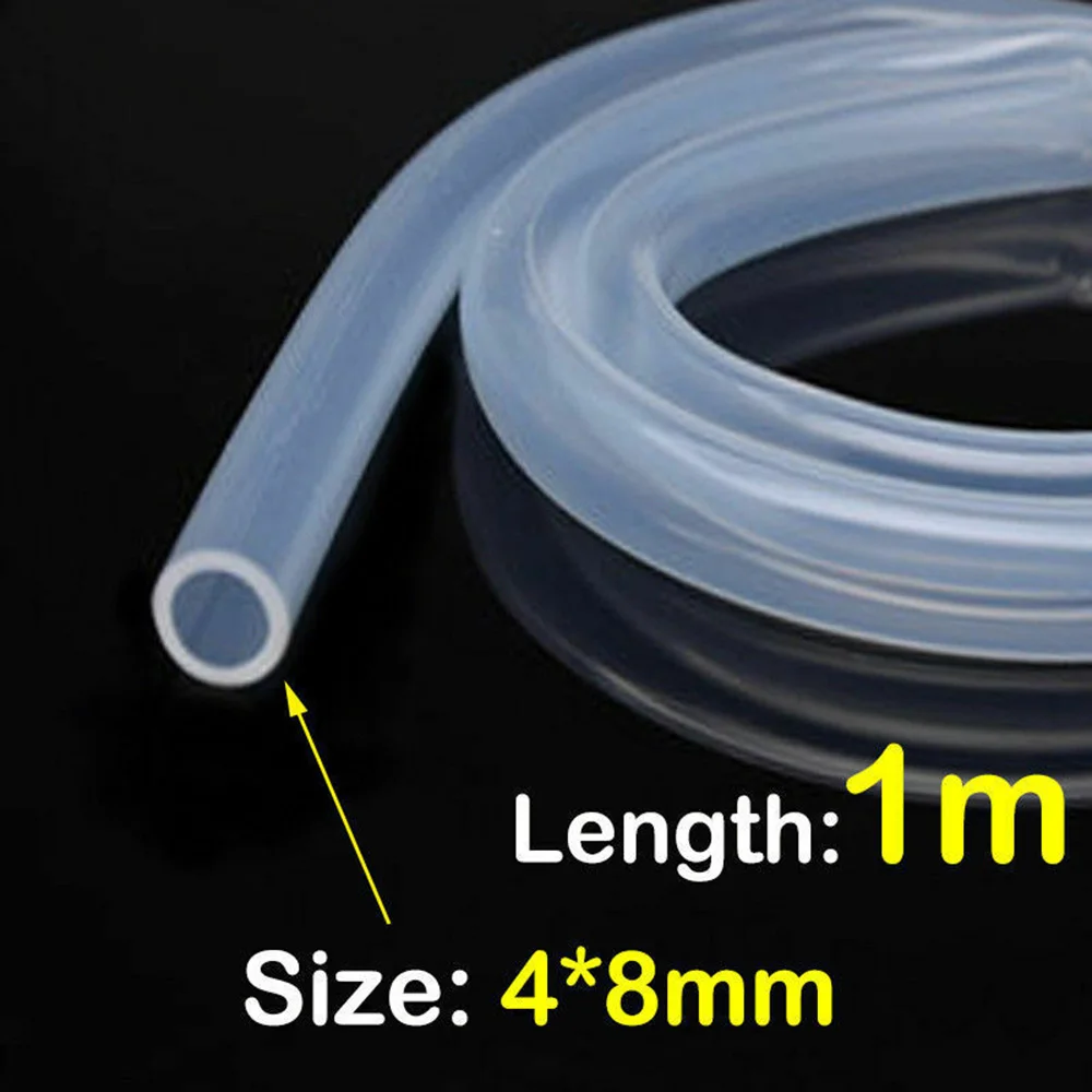 Гибкая 1 метр 2 3 4 5 6 7 8 10 мм из Диаметра Гибкая силиконовая труба пищевой прозрачный силиконовый резиновый шланг - Цвет: 4X8mm