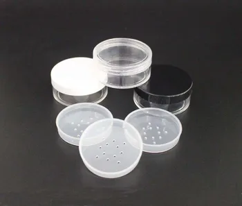 

200pcs/lot 17g loose powder jar, 30ml empty loose powder jar with sifter