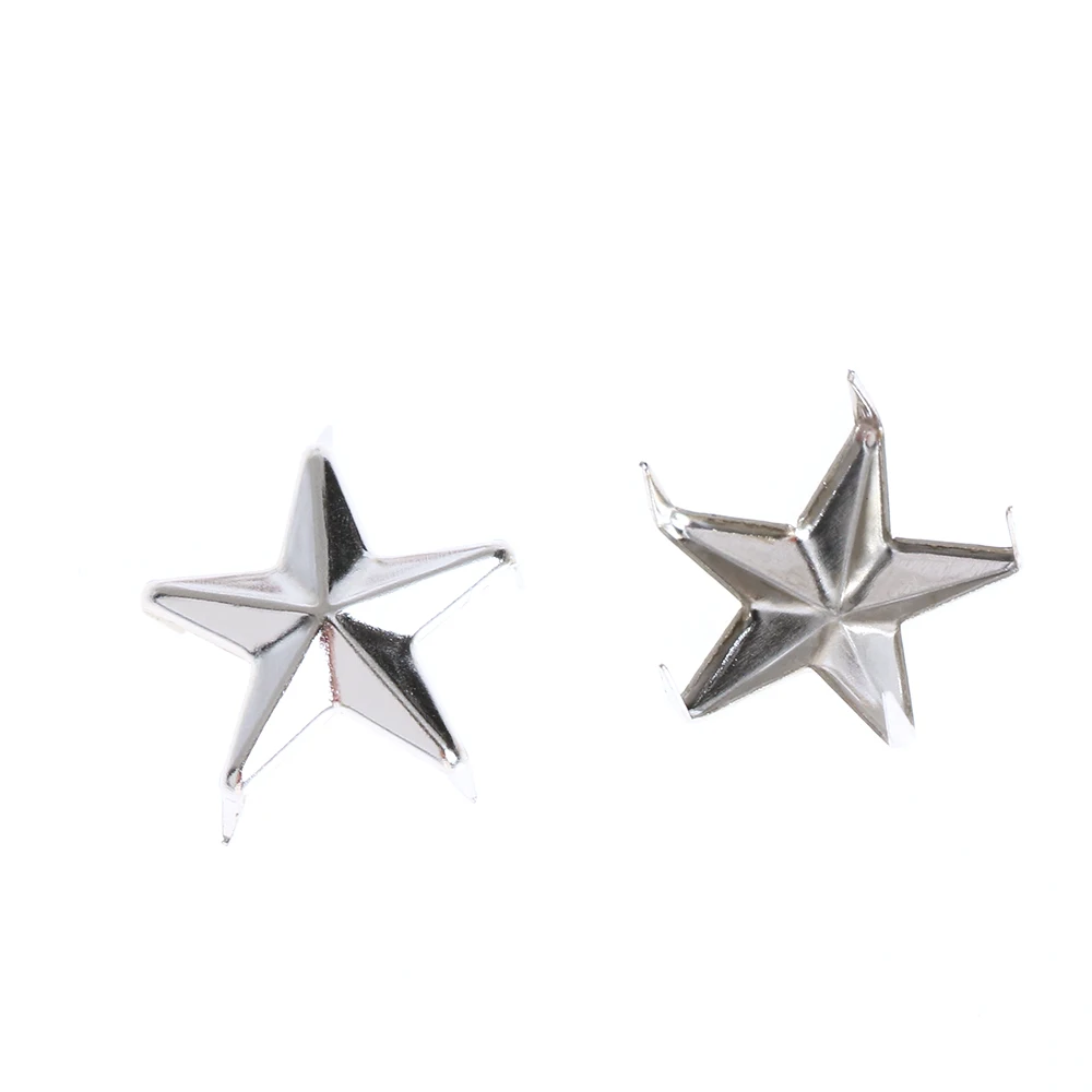 Star Rivets 100pcs 15mm Leather Craft DIY Studs Spikes Spots Nailhead