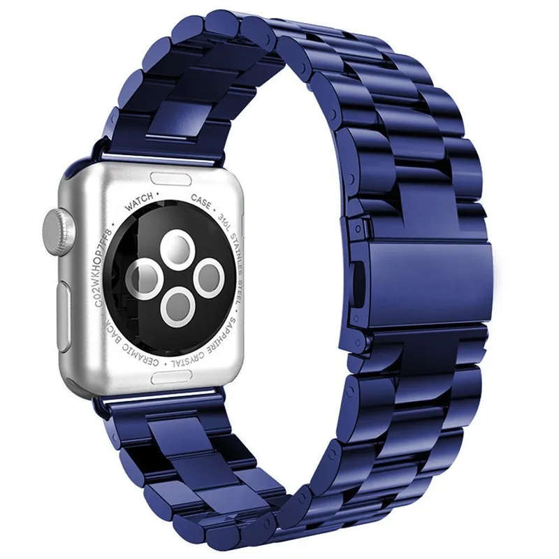 Buy Classic Blue Stainless Steel Wrist Strap for Apple