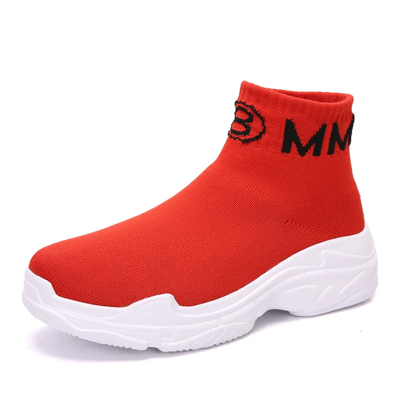 

Outdoors Summer High Top Running Shoes For Women Sock Footwear Athletic Boots Female Mesh Sock Sneakers Zapatos Mujer Deportivos