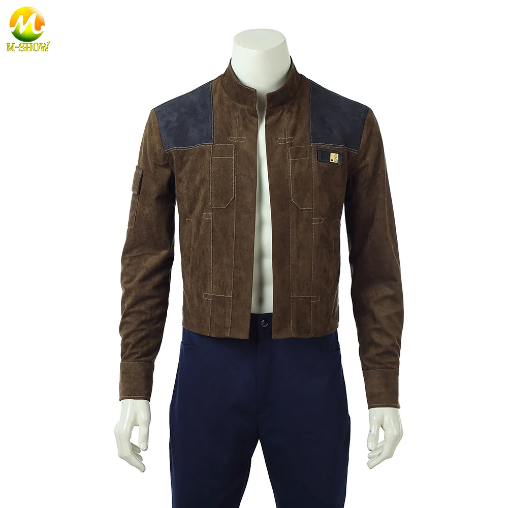  Star Wars Solo Cosplay Coat Han Solo Cosplay Brown suede Coat Handsome Coat pants For Halloween Custom Made