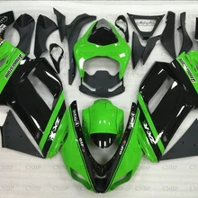 Ниндзя Zx-6r 2007-2008 набор для всего тела 636 Zx-6r 08 набор для всего тела 636 Zx-6r 07 зеленый Черные Пластиковые обтекатели