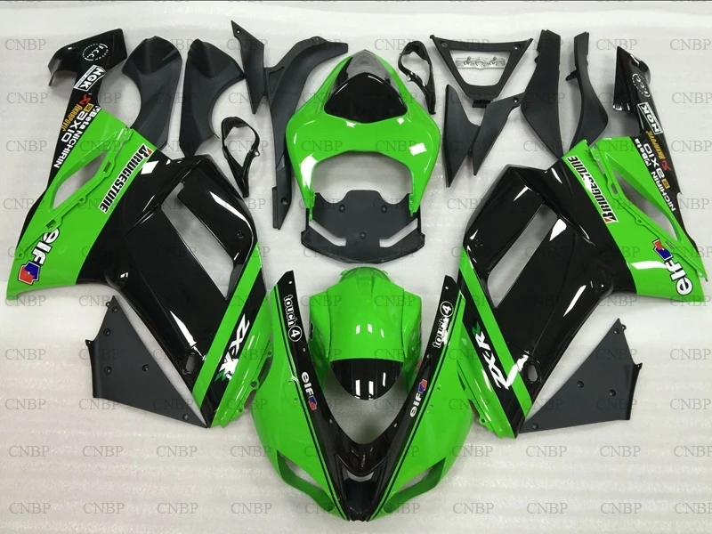 Ninja Zx 6r 2007 2008 набор для всего тела 636 08 07 зеленый Черные Пластиковые