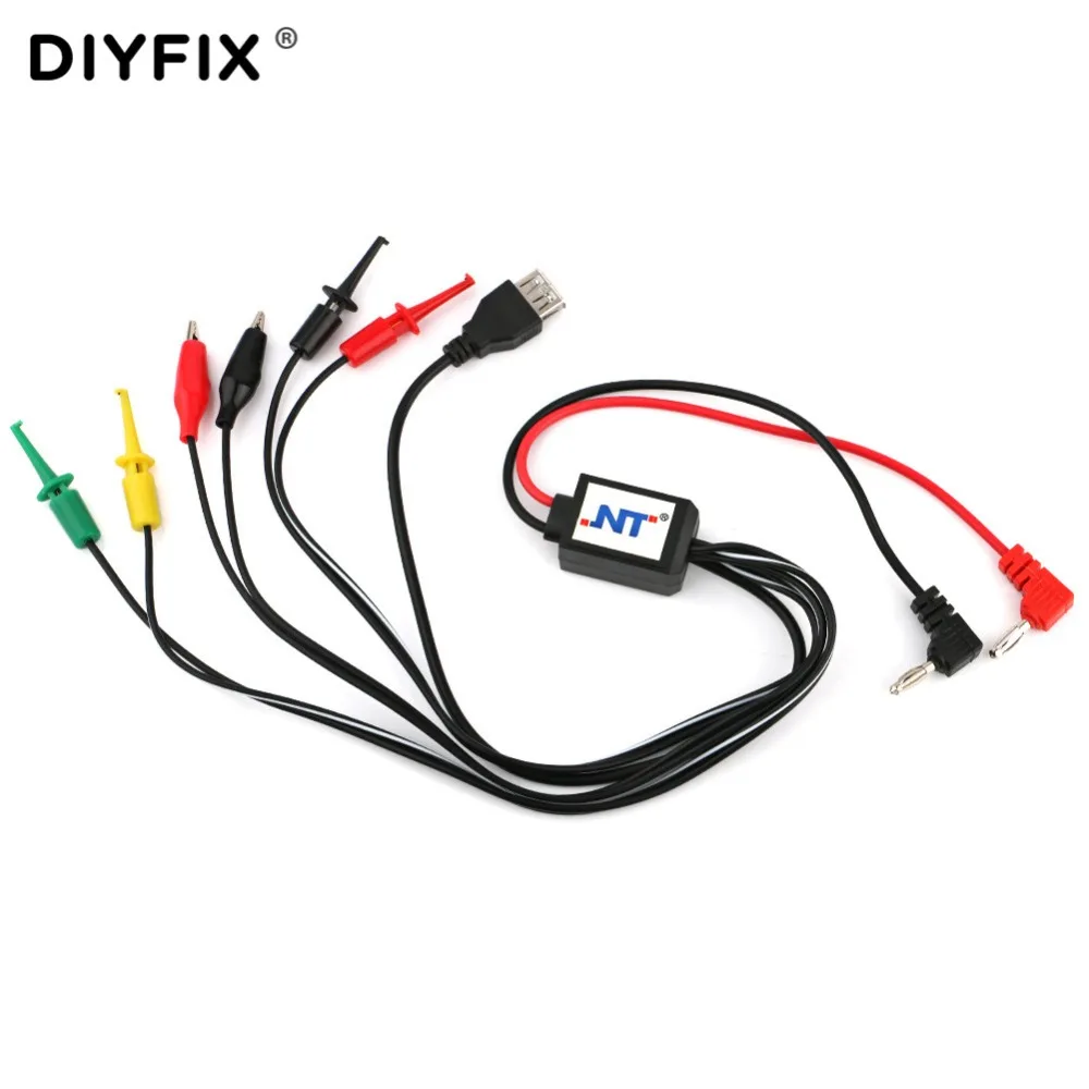 

Power Data Test Cable for iPhone Sony Samsung DC Power Supply Phone Current Test Cable with USB Output Mobile Phone Repair Tool