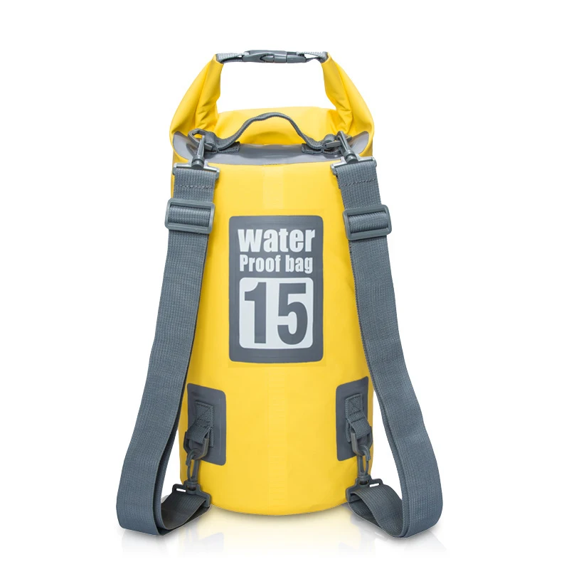 15L Outdoor Waterproof Swimming Bag Backpack Bucket Dry Sack Storage