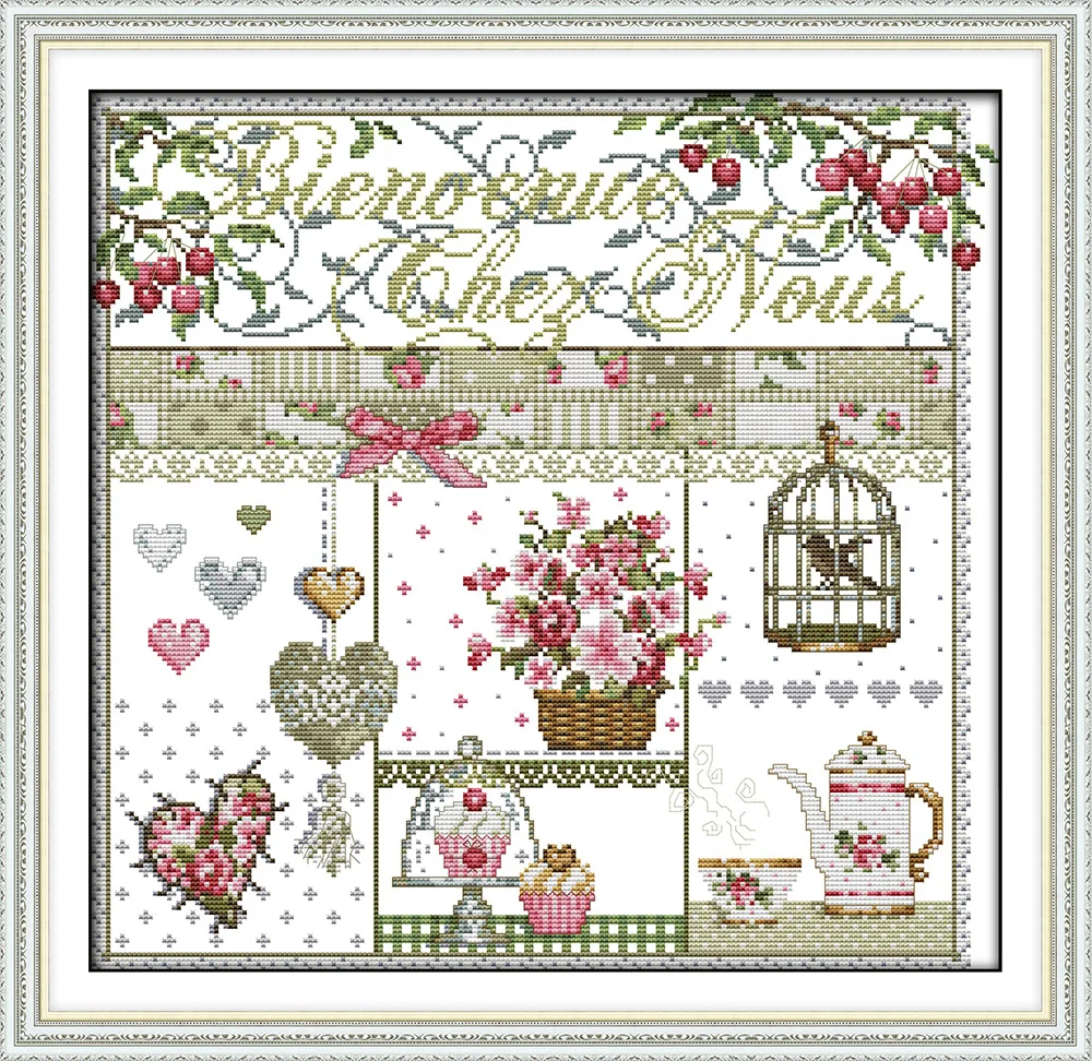 

Home life, counted printed on fabric DMC 14CT 11CT Cross Stitch kits,embroidery needlework Sets Home Decor