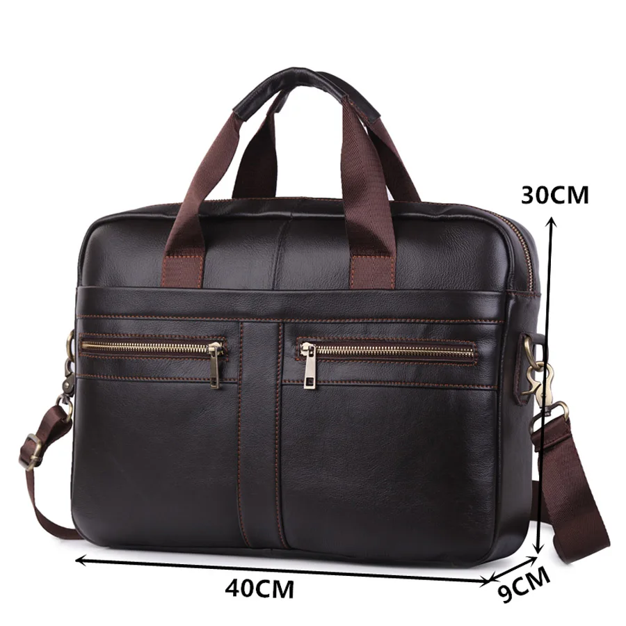 Натуральная кожа 14' деловой портфель мужская сумка мужская яловая сумка через плечо сумка с верхней ручкой для ноутбука