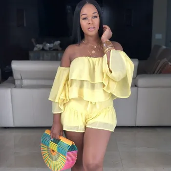 

Women Summer top Two Piece Set Casual Fashion tops shorts Suit Female Suit Set O-Neck Outfits Clothes