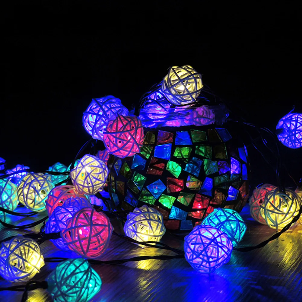 20 Light Strings Solar LED Balls String Light For Christmas Festival
