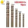 JIGONG 10pcs/Set Twist Drill Bit Set HSS M35 Co Drill Bit 1mm 1.5mm 2mm 2.5mm 3mm used for Steel Stainless Steel ► Photo 1/6