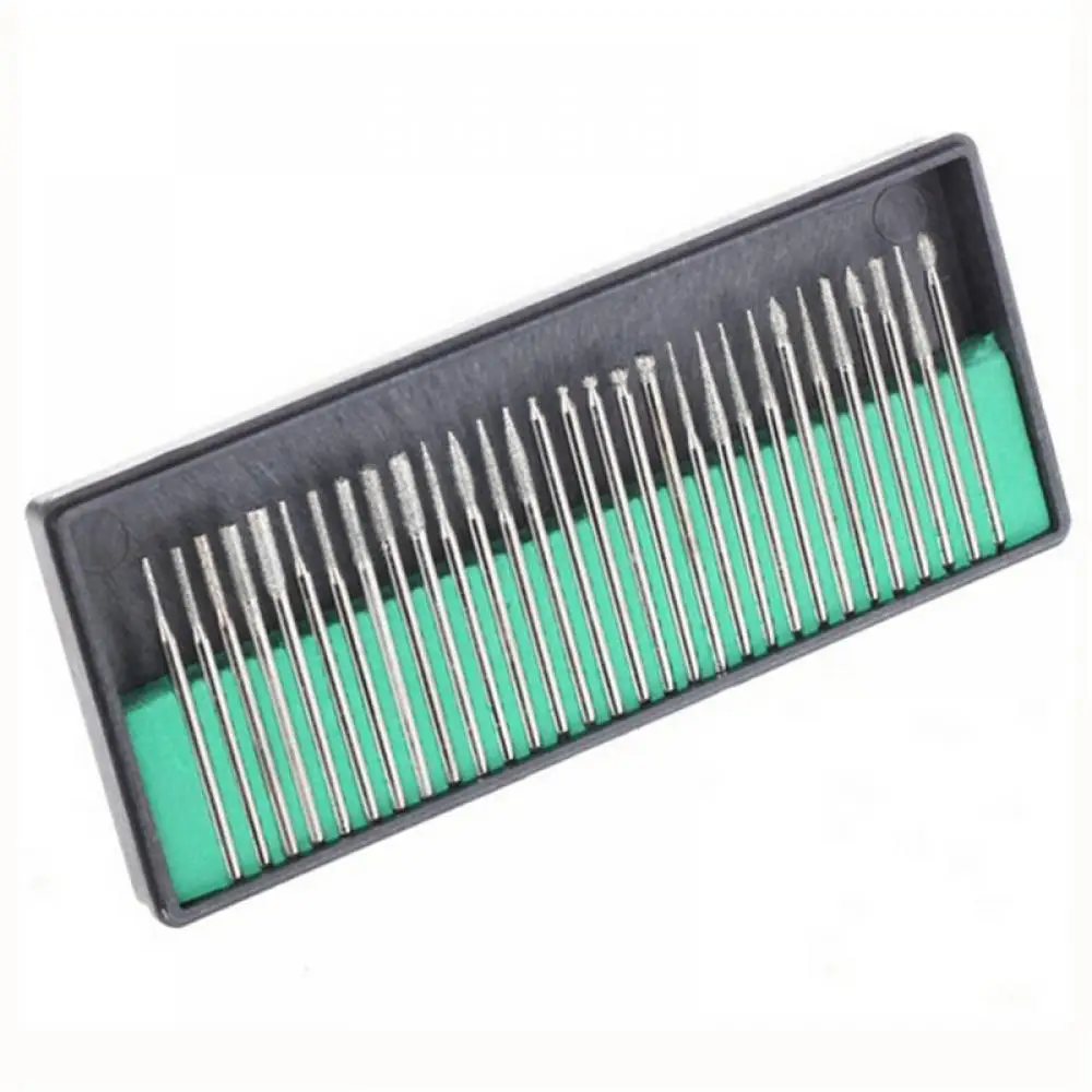

30 Pcs 3mm Nail Drill Bits Set Pedicure Bits for Manicure Machine rod Filing Manicure Tool for Nail Art Drill Electric Nail File