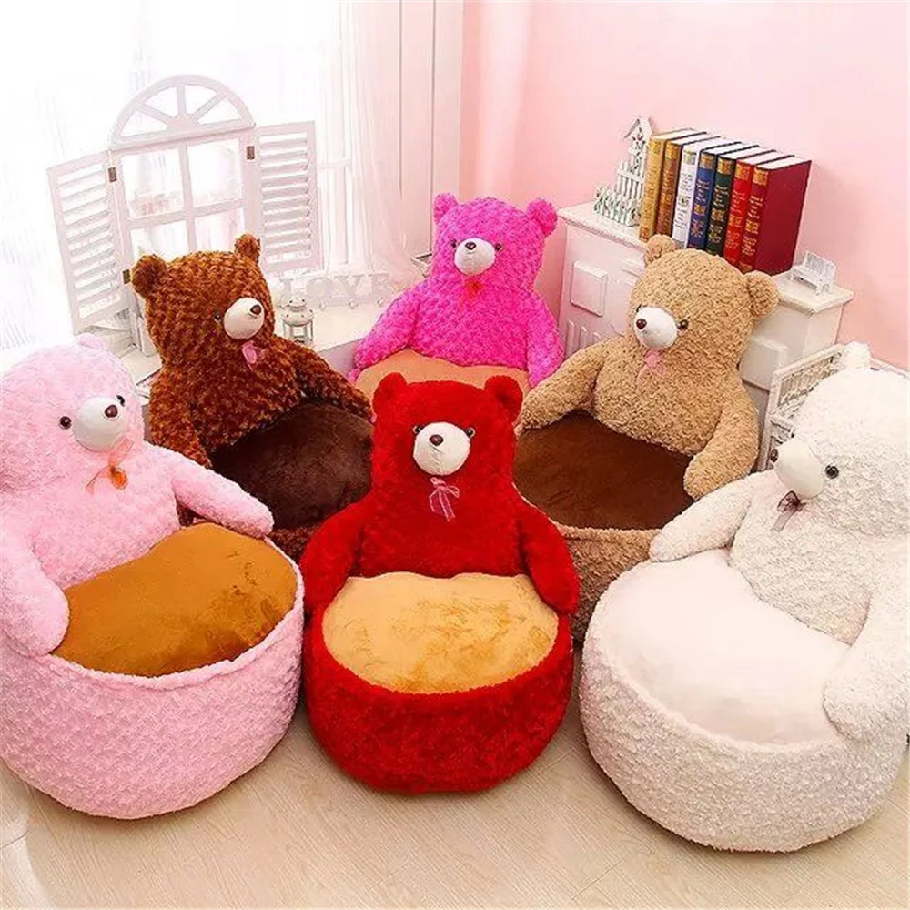 Fancytrader Pop Anime Teddy Bear Chair Toys Huge Stuffed Soft Animals Bears Sofa Cushion for Kids Adults 7 Colors 2 Sizes Fancytrader Pop Anime Teddy Bear Chair Toys Huge Stuffed Soft Animals Bears Sofa Cushion for Kids Adults 7 Colors 2 Sizes