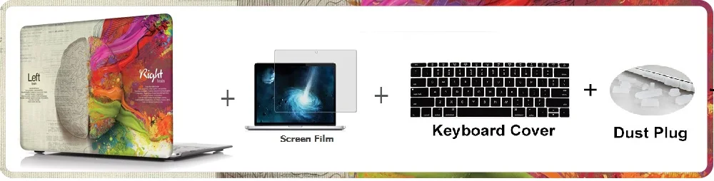 Пластиковый жесткий чехол для ноутбука, корпус клавиатуры для Macbook Air11 13 Pro retina Touch Bar 12 13 1", пылезащитная пленка